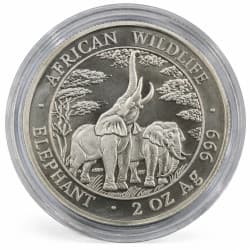 Sada stříbrných mincí 3,75 Oz Zambia African Wildlife Elephant 2003 Proof