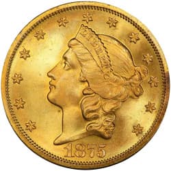 Zlatá mince 20 Dollar Double Eagle Liberty Head různé roky