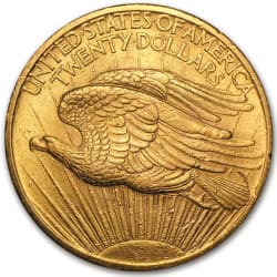 Zlatá mince 20 Dollars Saint Gaudens Double Eagle různé roky