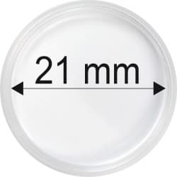 Plastová kapsle na minci 21 mm