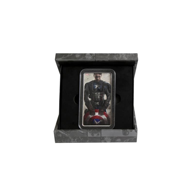 Stříbrný slitek 500 g Marvel Captain America