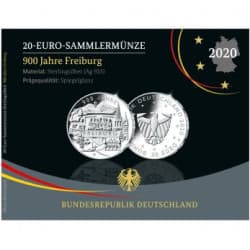 Stříbrná mince 18 g 900 let Freiburgu