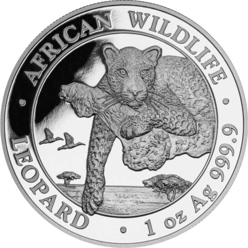 Stříbrná mince 1 Oz African Wildlife Leopard 2020