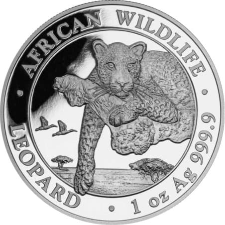 Stříbrná mince 1 Oz African Wildlife Leopard 2020