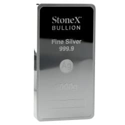Stříbrná mince ve tvaru slitku 1 Kg StoneX