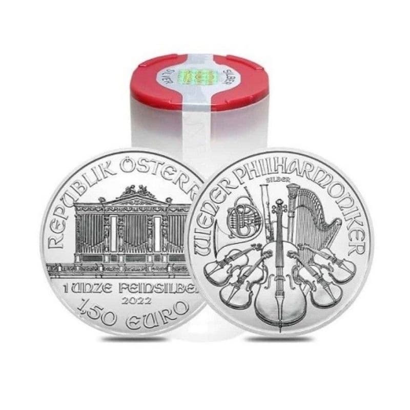 Tuba 20 x stříbrná mince 1 Oz Wiener Philharmoniker
