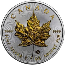 Stříbrná mince 1 Oz Maple Leaf 2022 Zlaceno