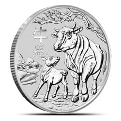Stříbrná mince 2 Oz Lunar Series III Year of the Ox 2021