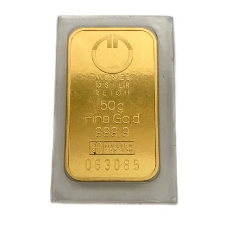 Zlatý slitek 50 g Münze Österreich