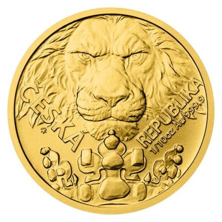 Zlatá mince 1/10 Oz Český Lev 2023