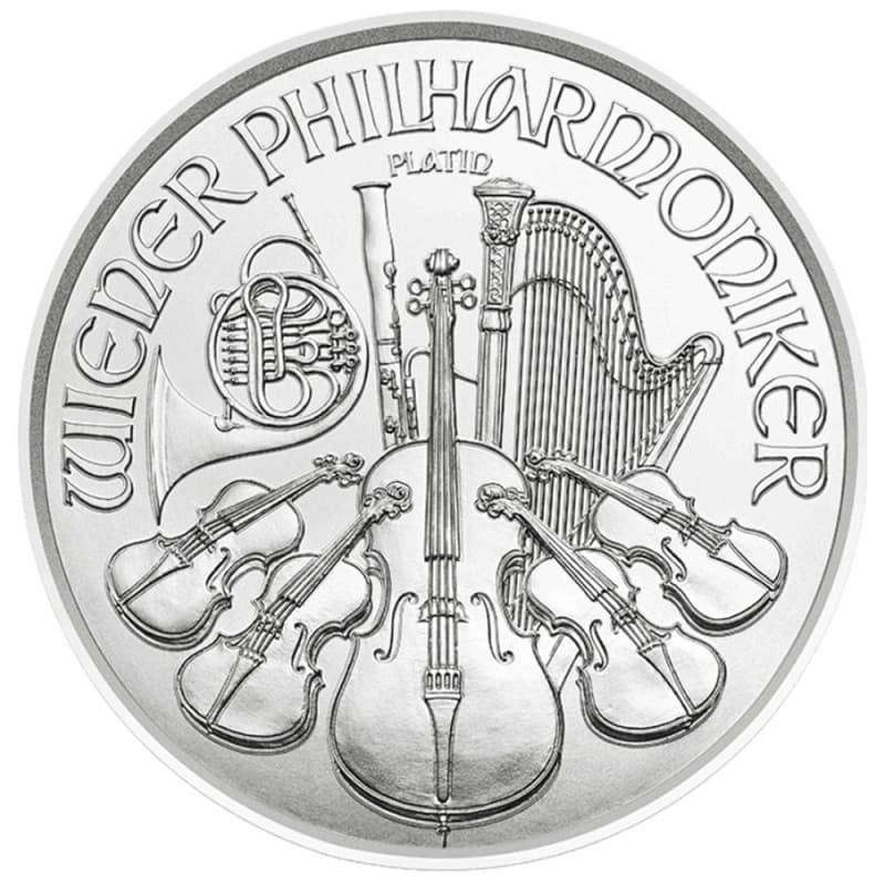 Platinová mince 1/25 Oz Wiener Philharmoniker různé roky