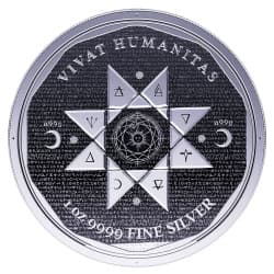 Stříbrná mince 1 Oz Vivat Humanitas 2022 Proof křišťály Swarovski