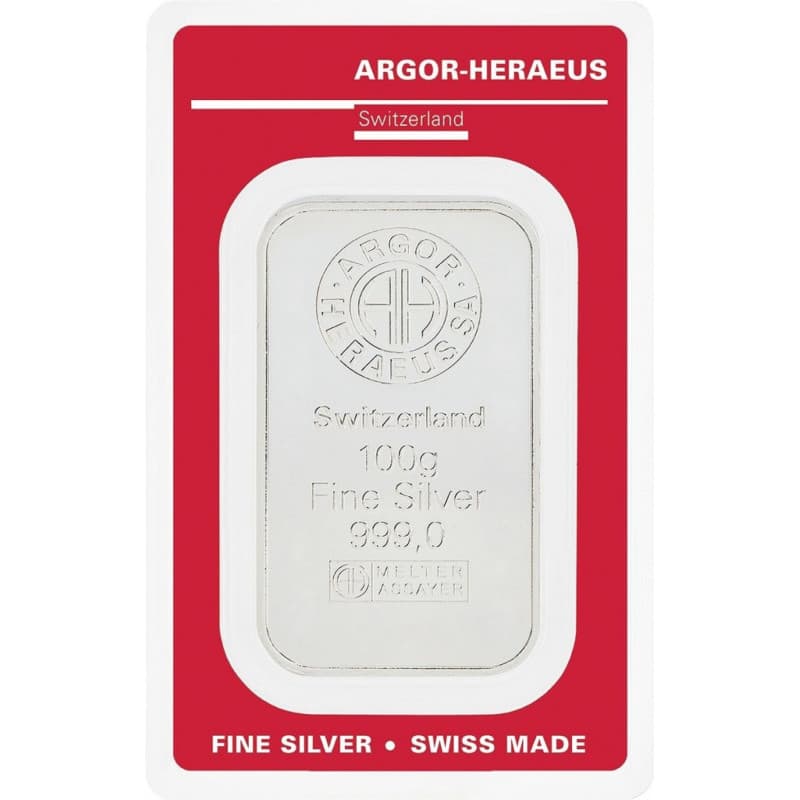 Stříbrný slitek 100 g Argor Heraeus