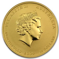 Zlatá mince 1/4 Oz Lunar Series II Year of the Ox 2009