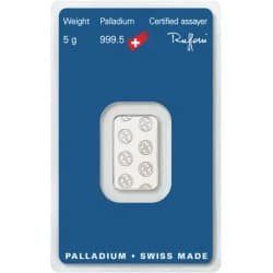 Palládiový slitek 5 g Argor Heraeus