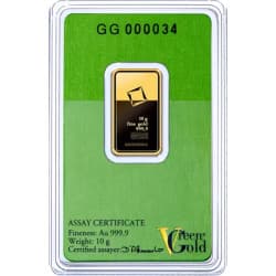 Zlatý slitek 10 g Valcambi Green Gold
