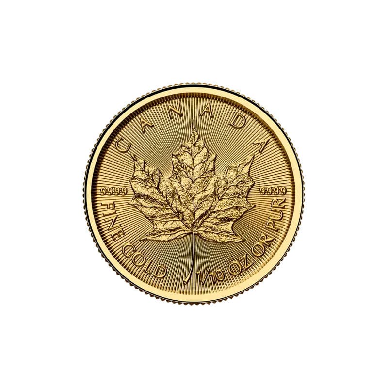 Zlatá mince 1/10 Oz Maple Leaf 2025