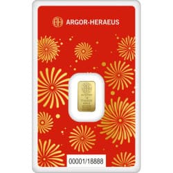 Zlatý slitek 1 g Argor Heraeus Lunar Series III Year of the Snake 2025