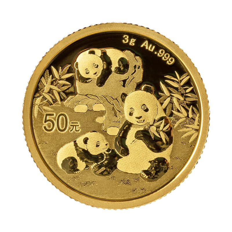 Zlatá mince 3 g China Panda 2025