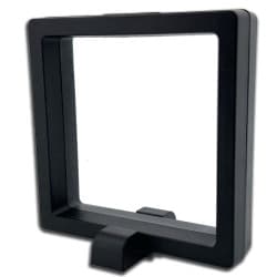 Rámeček na minci 3D box 70 mm černá + obdélníkový stojánek