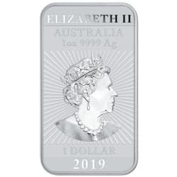 Stříbrná mince ve tvaru slitku 1 Oz Rectangular Dragon 2019