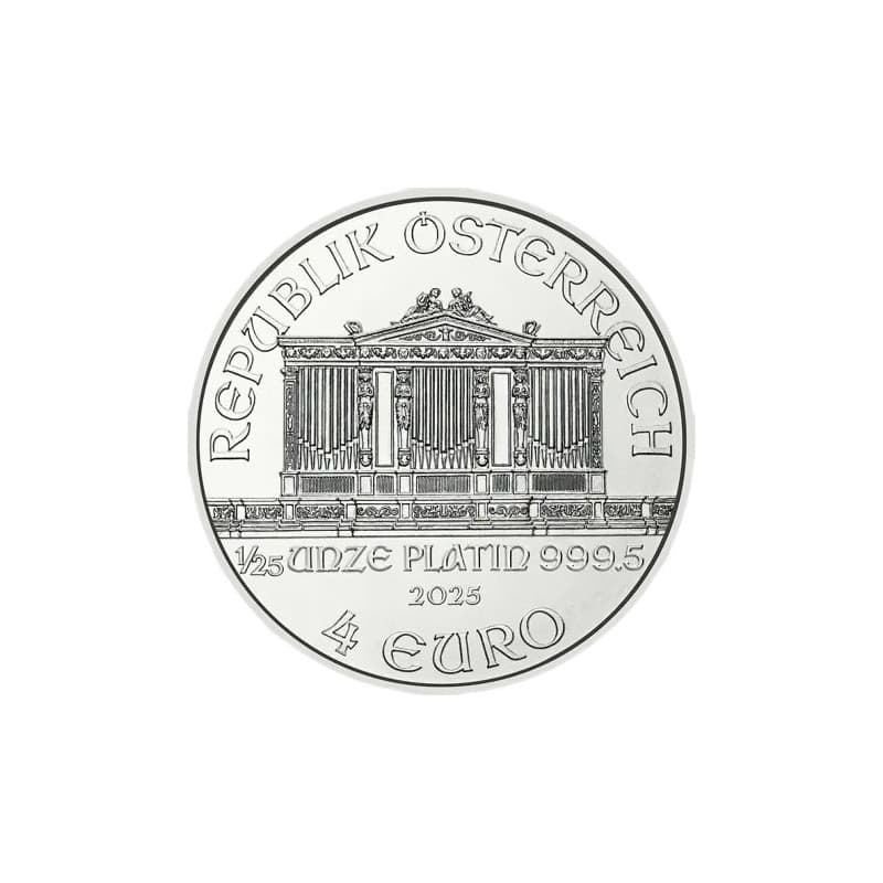 Platinová mince 1/25 Oz Wiener Philharmoniker 2025