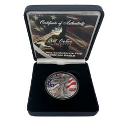 Stříbrná mince 1 Oz American Eagle American Flag 2022 Kolorováno