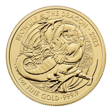 Zlatá mince 1 Oz Mýty a legendy Beowulf a Drak 2025