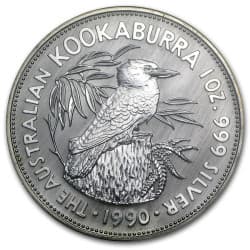 Stříbrná mince 1 Oz Kookaburra 1990