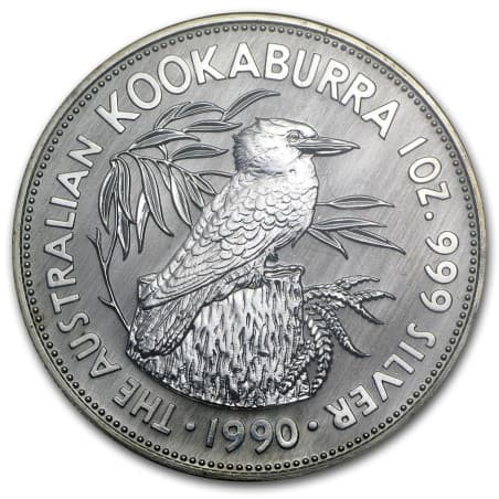 Stříbrná mince 1 Oz Kookaburra 1990
