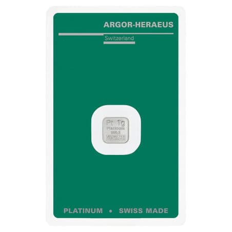 Platinový slitek 1 g Argor Heraeus