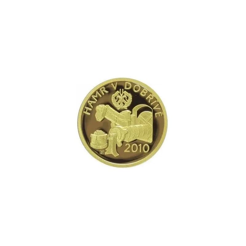 Zlatá mince 1/4 Oz Hamr v Dobřívě 2010 Proof