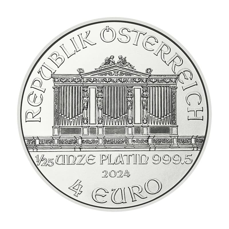 Platinová mince 1/25 Oz Wiener Philharmoniker 2024