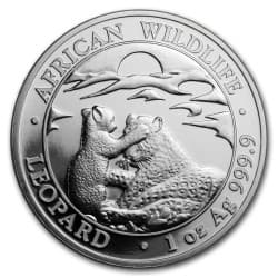 Stříbrná mince 1 Oz African Wildlife Leopard 2019
