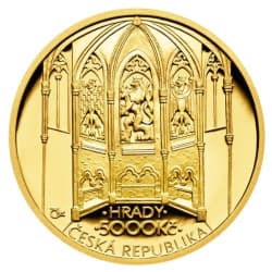 Zlatá mince 5000 Kč 1/2 Oz Hrad Bezděz 2016 Proof