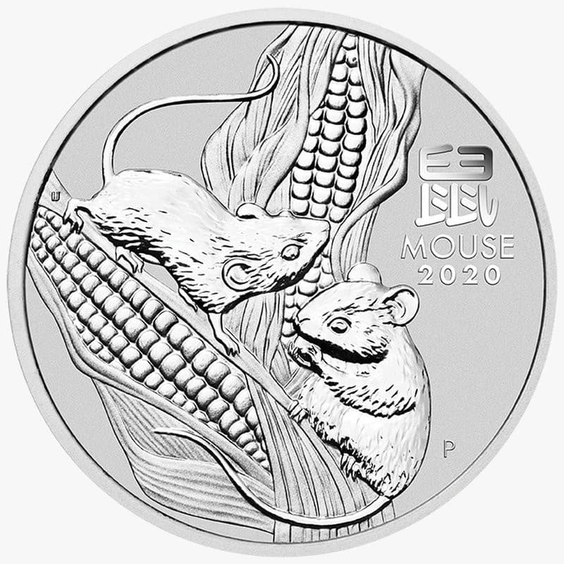 Stříbrná mince 1 Oz Lunar Series III Year of the Mouse 2020