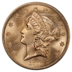 Zlatá mince 20 Dollar Double Eagle Liberty Head různé roky