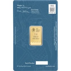Zlatý slitek 5 g Britannia