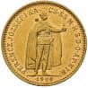Zlatá mince 10 Korun Maďarsko různé roky (1892-1915)
