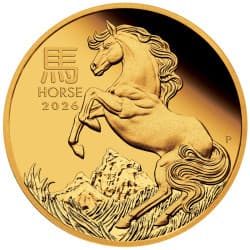 Zlatá mince 1/4 Oz Lunar Series III Year of the Horse 2026 Proof