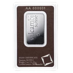 Palladiový slitek 1 Oz Valcambi