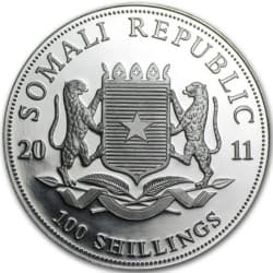 Stříbrná mince 1 Oz African Wildlife Elephant 2011