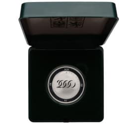 Bimetalová pamětní mince 1 Oz se zlatou inlejí a hologramem k roku 2000 proof