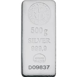 Stříbrný slitek 500 g Nadir Metals Rafineri