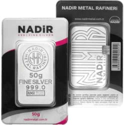 Stříbrný slitek 50 g  Nadir Metal Rafineri