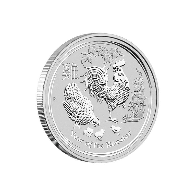Stříbrná mince 2 Oz Lunar Series II Year of the Rooster 2017
