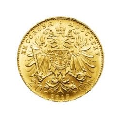 Zlatá mince 20 Koruna Františka Josefa I. 1915 (Novoražba)