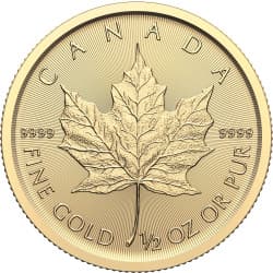 Zlatá mince 1/2 Oz Maple Leaf různé roky