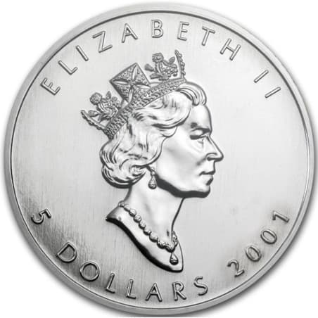Stříbrná mince 1 Oz Maple Leaf 2001