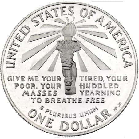 Stříbrná mince 1 Dollar Statue of Liberty - 1986 Proof